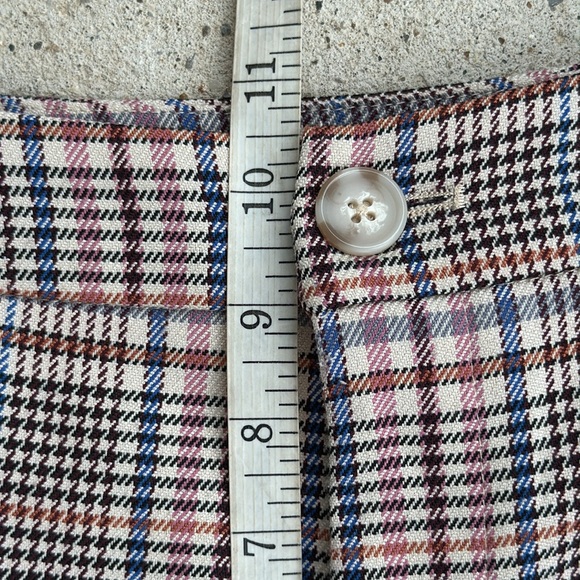 By Anthropologie Malcolm Plaid Tapered Trousers Size 4 - Picture 10 of 14